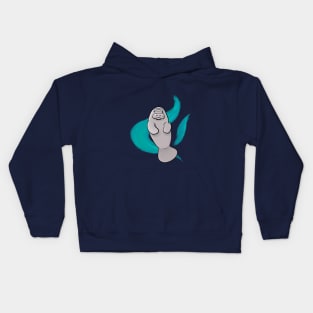 Endangered Cute Manatee Kids Hoodie